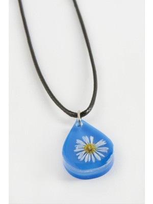 Nuveden Ieg™ Papatya Oval Epoksi Kolye