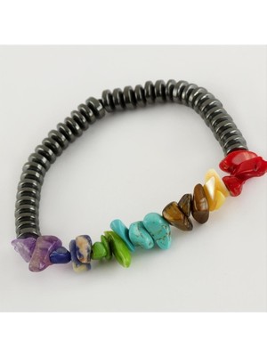 Nuveden Ieg™ 7'li Doğaltaş Çakra Bileklik