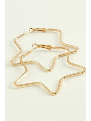 Nuveden Ieg™ Yıldız Halka Küpe 5,5 cm