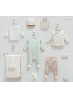 Caramell Incibaby % 100 Pamuk Little Fly Erkek Bebek 10'lu Hastane Çıkış Seti