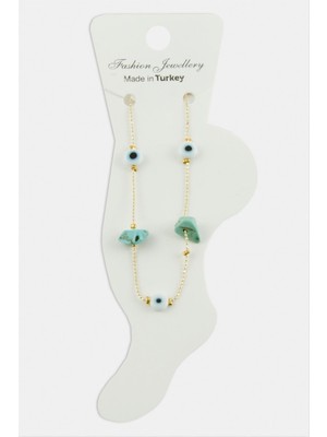 Nuveden Ieg™ Nazar Göz Kırık Doğaltaşlı Halhal