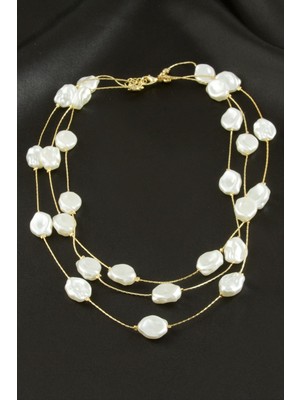 Nuveden Ieg™ Oval Inci Üçlü Kolye