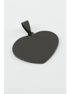 Nuveden Ieg™ Kalp Isim Yazılabilir Çelik Kolye Ucu 2,5 cm