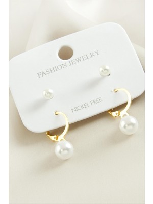 Nuveden Ieg™ 4 Adet Sallantılı Inci Küpe