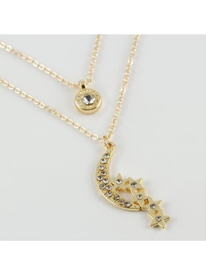 Nuveden Ieg™ Ay Yıldız Figürlü Yeni Sezon Ikili Kolye