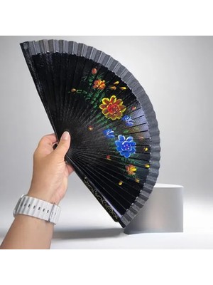 Nuveden Ieg™ Bambu Çift Taraflı Siyah Yelpaze 12'li Paket