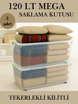 Loremp Büyük Boy Saklama Kutusu 2 Adet 120 Litre