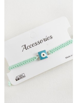 Nuveden Ieg™ Kare Nazar Makrome Örgülü Bileklik