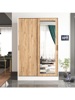 Tumblera Aura White Pine Portmanto Vestiyer Ayakkabılık Aynalı 2 Sürgü Kapaklı