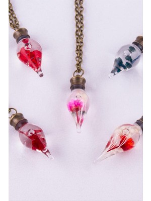 Nuveden Ieg™ Sulu Çiçek Fanus Canlı Kolye