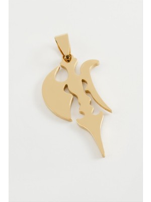 Nuveden Ieg™ Balta Çelik Kolye Ucu 4 cm