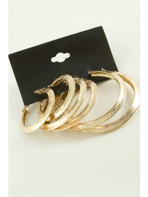 Nuveden Ieg™ Üçgen Metal Halka Küpe 6 Adet