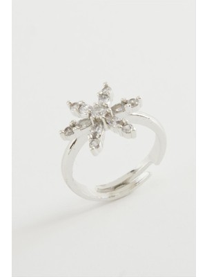 Nuveden Ieg™ Lotus Zirkon Taşlı Yüzük