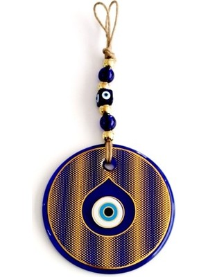 Nuveden Ieg™ Altın Sarısı Yaldızlı Damla Göz Modelli Cam Duvar Süsü