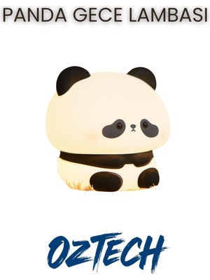 Renk Değiştiren Şarjlı Dokunmatik Panda Bebek Oda Lambası