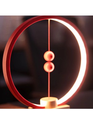 Kırmızı Renkli Manyetik Gece ve Masa Lambası, Led, Çocuk ve Genç Odası Işığı