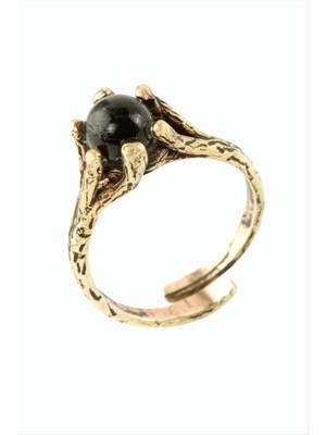 Nuveden Ieg™ Yuvarlak Doğaltaşlı Otantik Yüzük