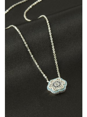 Nuveden Ieg™ Çiçek Nazar Zirkon Taşlı Kolye