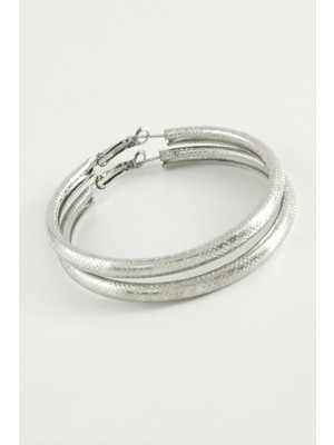 Nuveden Ieg™ Noktalı Boru Halka Küpe 5 cm