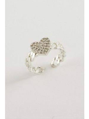 Nuveden Ieg™ Kalp Zirkon Taşlı Yüzük