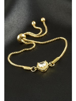 Nuveden Ieg™ Kalp Zirkon Taşlı Asansörlü Bileklik ( Ciddi Ilişki Bilekliği)