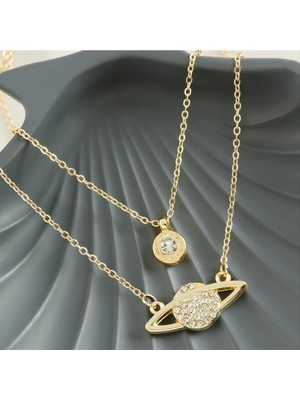 Nuveden Ieg™ Satürn Yeni Sezon Ikili Kolye