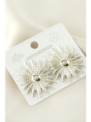 Nuveden Ieg™ Çiçek Metal Küpe