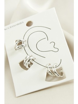 Nuveden Ieg™ 6 Adet Halka Kıkırdak Küpe