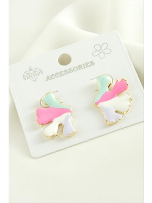 Nuveden Ieg™ Çiçek Trend Mineli Metal Küpe