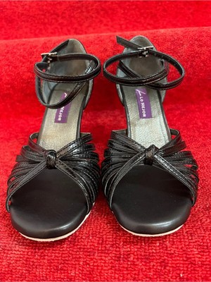 Lo Mejor Shoes Fiyonk Tango Dans ve Salon Ayakkabısı 8,5 cm 13 Pont Koni Model Kapalı Topuk
