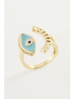 Nuveden Ieg™ Göz Mineli Metal Yüzük