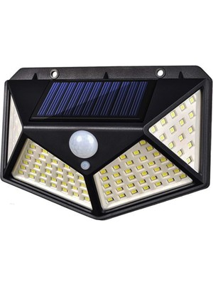Sensörlü 100 LED Güneş Enerjili Su Geçirmez Bahçe Sokak Lambası