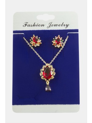 Nuveden Ieg™ Oval Zirkon Taşlı Set Kolye