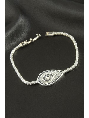 Nuveden Ieg™ Oval Zirkon Taşlı Çocuk Bileklik 16 cm