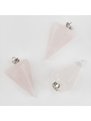 Nuveden Ieg™ Pembe Kuvars Pandül Doğaltaş Kolye Ucu