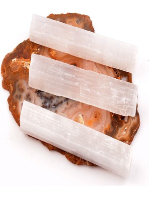 UltraMint Doğal Selenit Taşı Kütle Çubuk Şeklinde, Enerji ve Dekorasyon Için