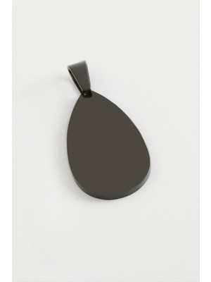 Nuveden Ieg™ Oval Isim Yazılabilir Çelik Kolye Ucu 4 cm