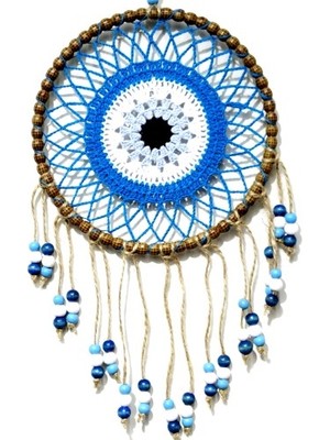 Nuveden Ieg™ Petrol Mavisi Motifli Renkli Boncuklu El Yapımı Duvar Süsü