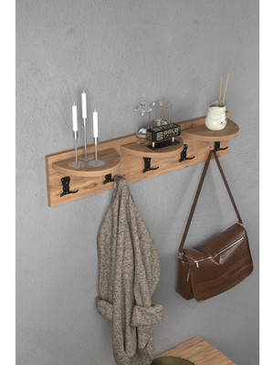 Sepetink Askılık Duvar Elbise Askılığı Portmanto 80 cm Atlantik Çam