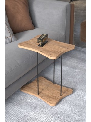 Sepetink Yan Sehpa Tekerlekli Servis Sehpası Hnd Atlantik Çam