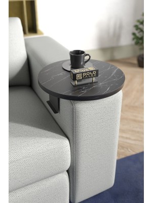 Sepetink Yan Sehpa Ayarlanabilir Tepsi Dekoratif Modern Tepsi Koltuk Sehpası Bendir