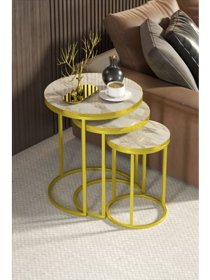 Sepetink Zigon Sehpa C Lüx Gold Efes