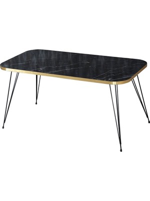 Sepetink Orta Sehpa Kr Siyah Ayak Altın Bendir Tel