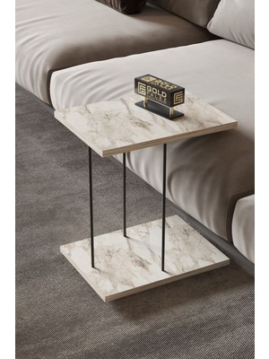 Sepetink Yan Sehpa Tekerlekli Servis Sehpası Hnd Dikdörtgen Efes