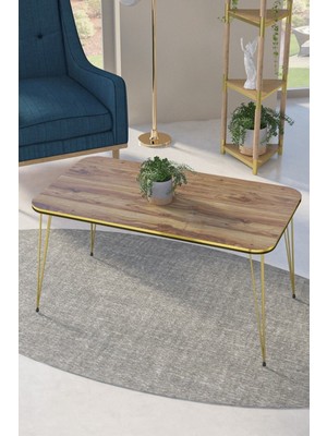 Sepetink Orta Sehpa Çift Kr Gold Ceviz Tel