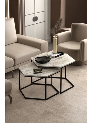 Sepetink Orta Sehpa Altıgen Ikili Lüx Efes