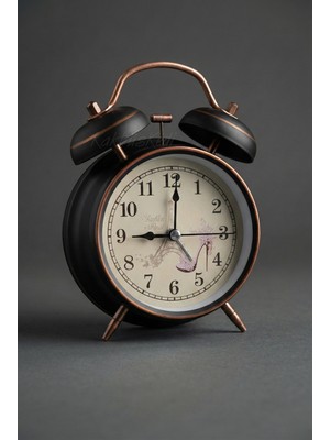 KaktüsKedi Moda Temalı Metal Çalar Saat - Retro Tasarım Işıklı Nostaljik Masa Saati