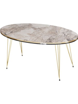 Sepetink Orta Sehpa Elips Çift Gold Efes Tel