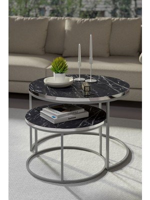 Sepetink Orta Sehpa Ikili Lüx Specıal Gümüş Bendir