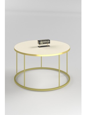 Sepetink Orta Sehpa Terra Lüx Gold Krem